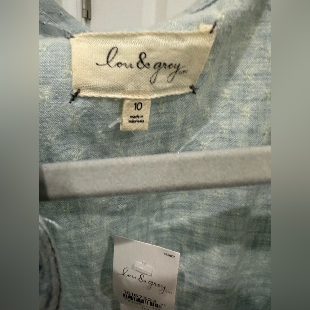 Lou & Grey chambray romper size 10 - Picture 3 of 6